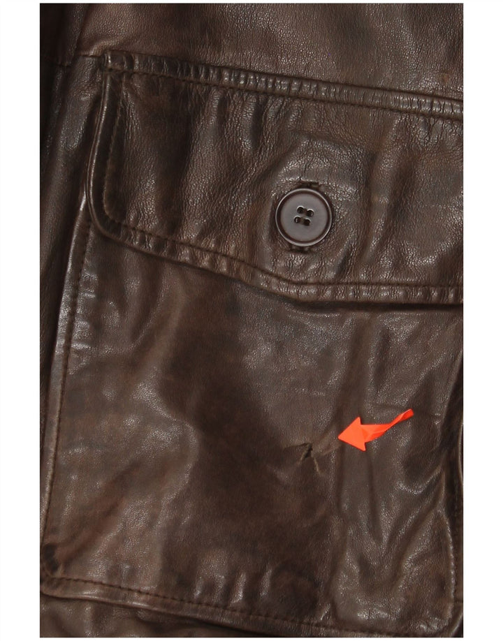 Minoronzoni 1953 muška kožna jakna UK 42 XL smeđa koža