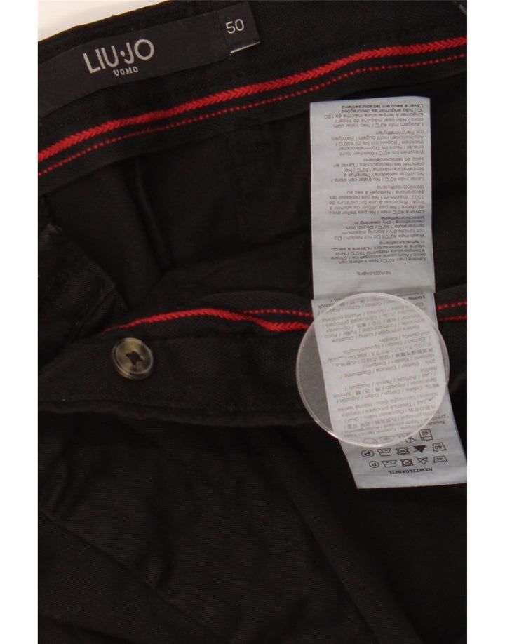 LIU JO Muške Uomo uske chino hlače IT 50 Large W36 L32 crni pamuk
