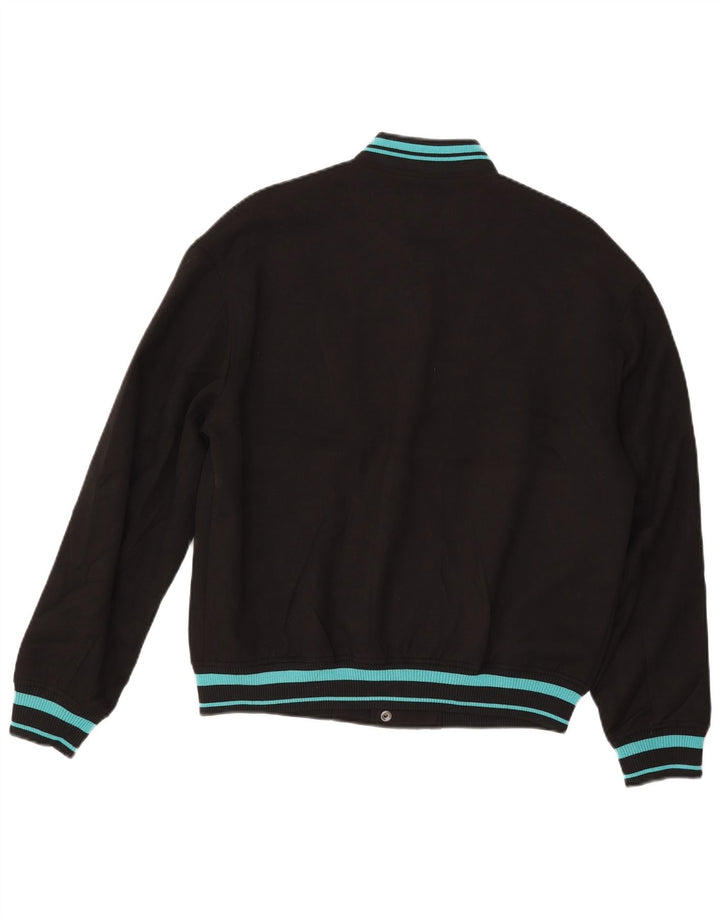 Zara muška sveučilišna jakna s grafičkim motivima UK 38 srednji crni poliester