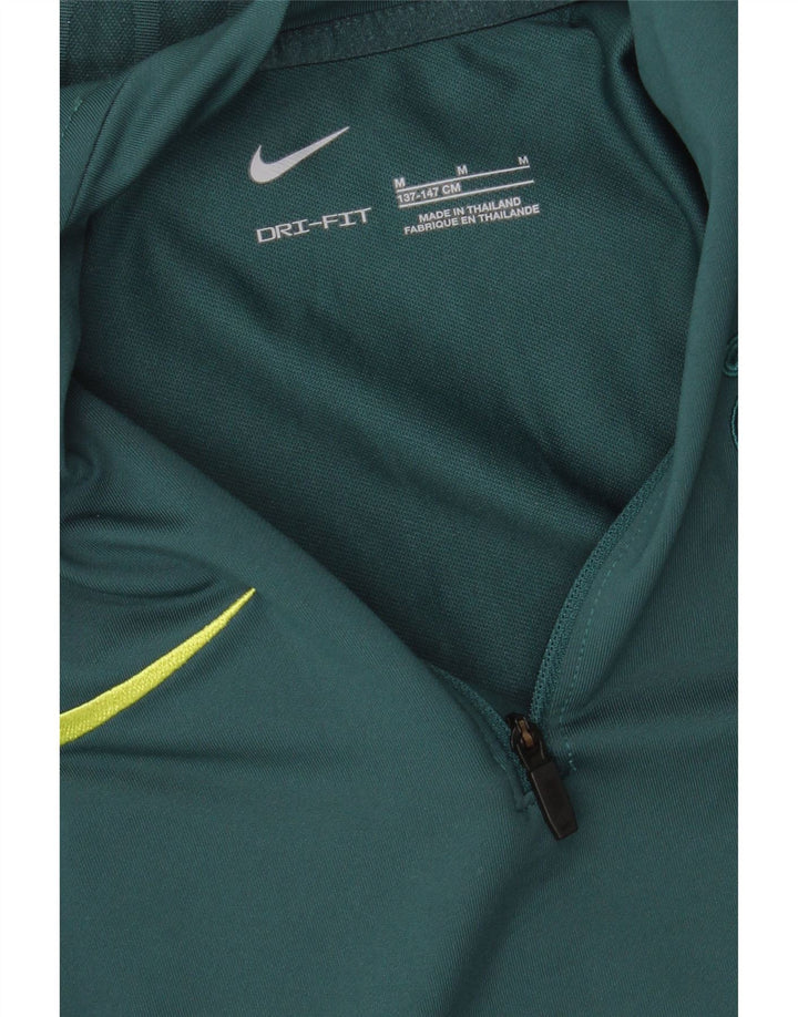 NIKE Boys Dri Fit Pullover Tracksuit Top 10-11 Years Medium Green Sports