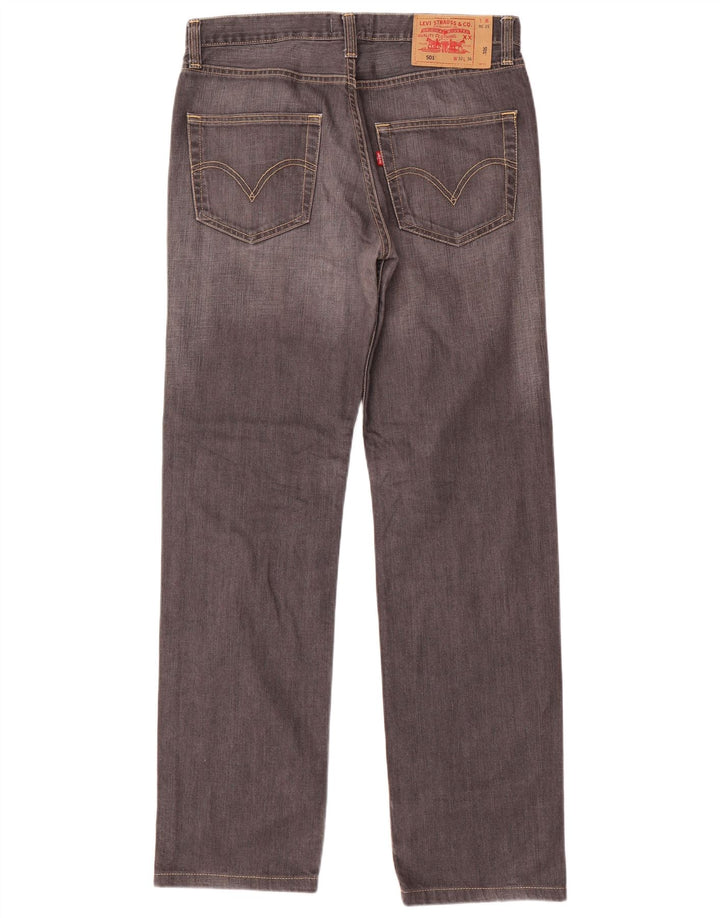 Levi's muške 501 ravne traperice W32 L32 sivi pamuk