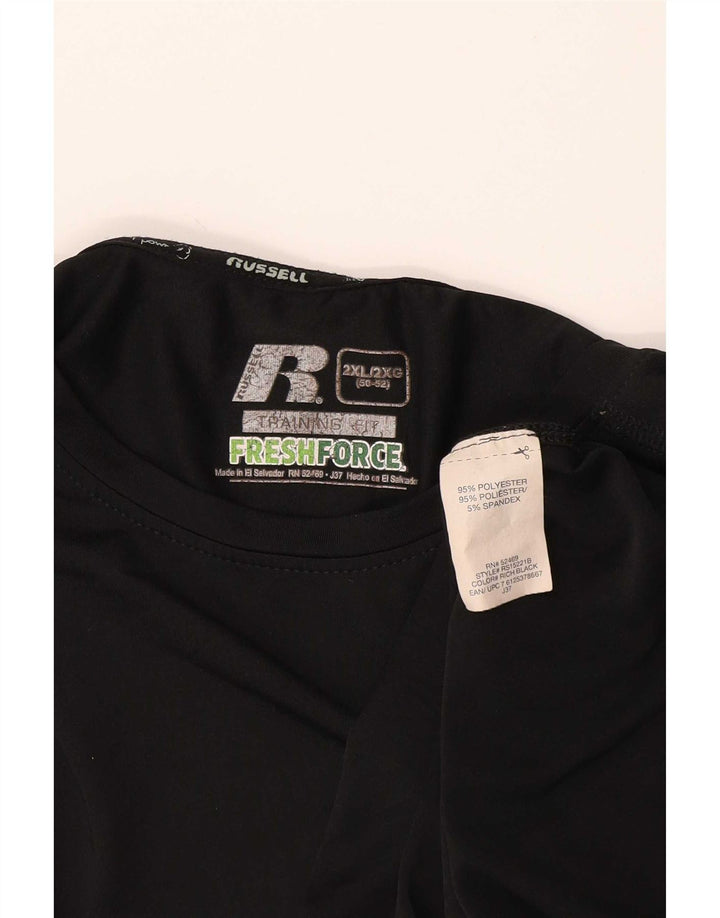 Russell atletska muška majica Dri-Power Top 2XL crni poliester