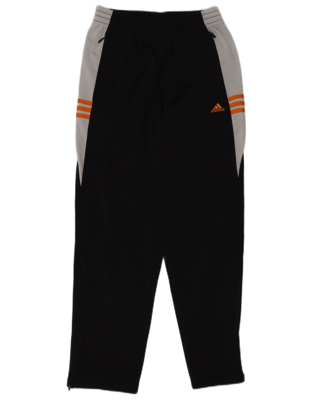 ADIDAS Boys Tracksuit Trousers 13-14 Years  Black Colourblock Polyester