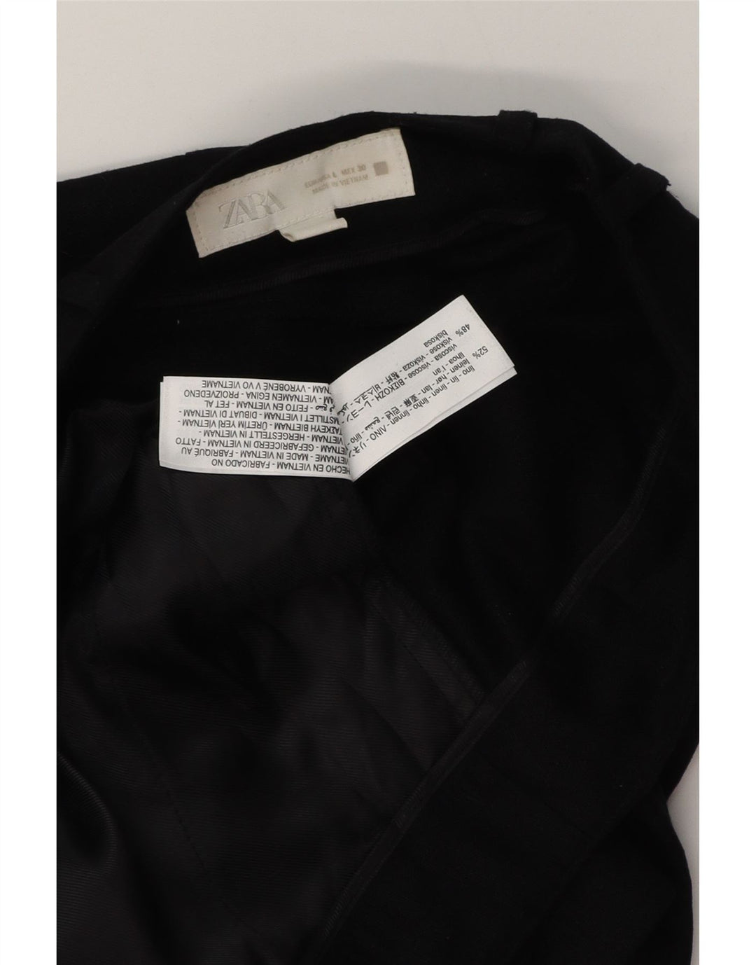 Zara ženske chino kratke hlače Large W32 crna lanena