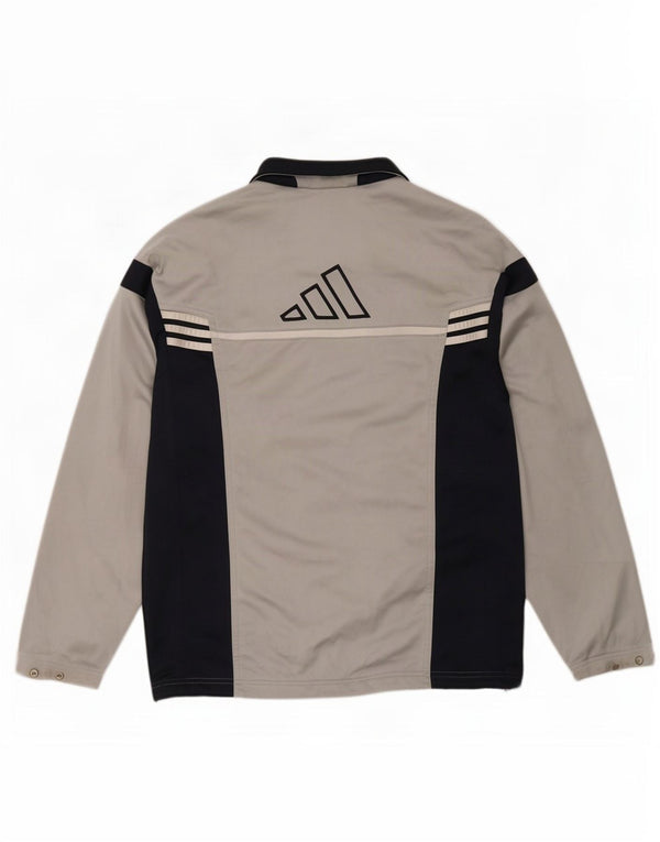 Adidas muška trenirka s grafičkim motivima, gornja jakna srednje sive boje, poliester