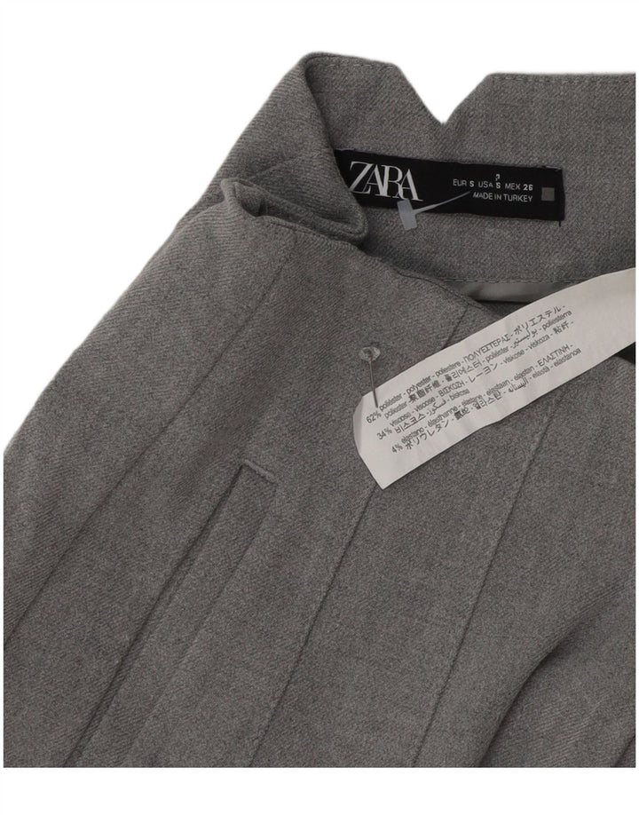 Zara ženske sužene chino hlače male W26 L26 sivi poliester