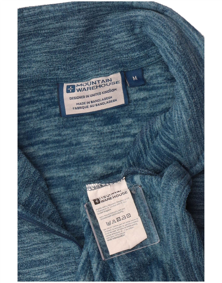 MOUNTAIN WAREHOUSE Ženski flis džemper s izrezom i patentnim zatvaračem UK 14 Srednje plava s pjegama