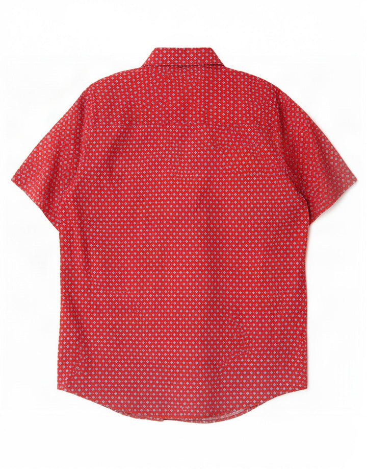 Wrangler muška majica kratkih rukava Veliki crveni geometrijski pamuk