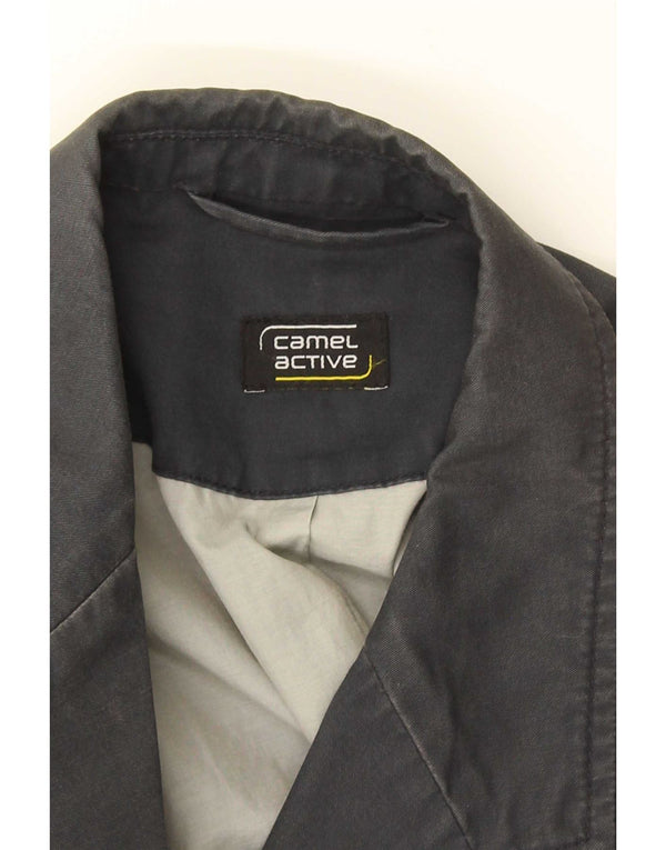 Camel Active Mens 3 Button Blazer Jacket IT 50 Large Grey Cotton
