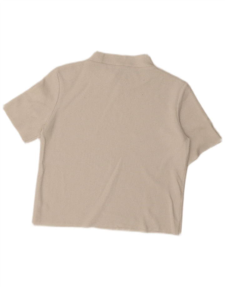 Zara ženski Trafaluc Crop Top UK 10 Small Off White