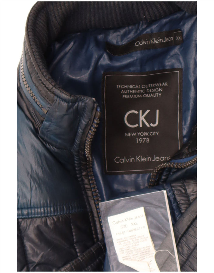 Calvin Klein Jeans muška podstavljena jakna UK 44 2XL tamnoplava boja
