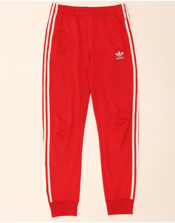 ADIDAS Trenirka za dječake Hlače za trčanje 13-14 godina Crveni poliester