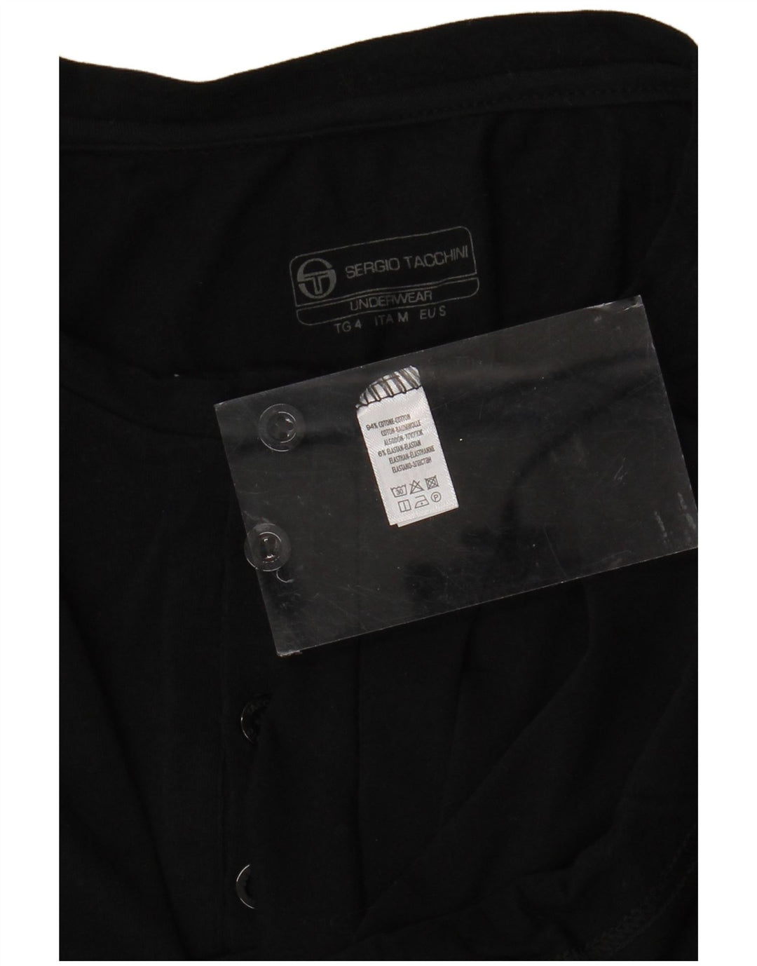 SERGIO TACCHINI Muška majica kratkih rukava Mali crni pamuk