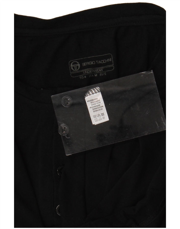 SERGIO TACCHINI Muška majica kratkih rukava Mali crni pamuk