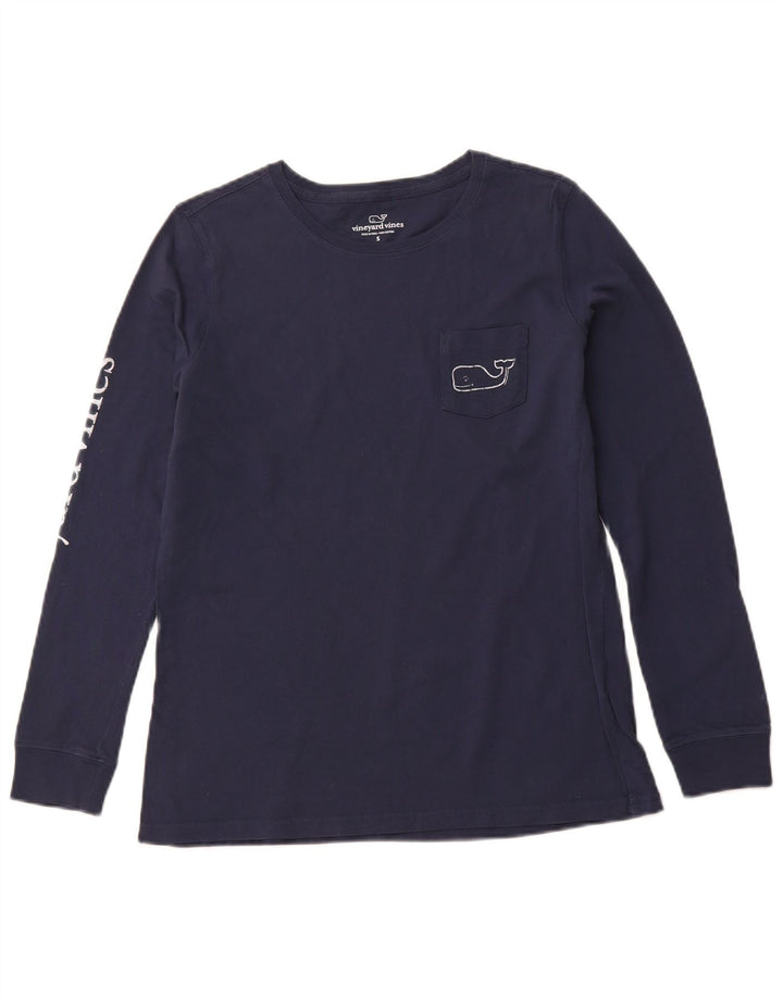 VINEYARD VINES Muška majica dugih rukava s grafikama, mala tamnoplava, pamučna
