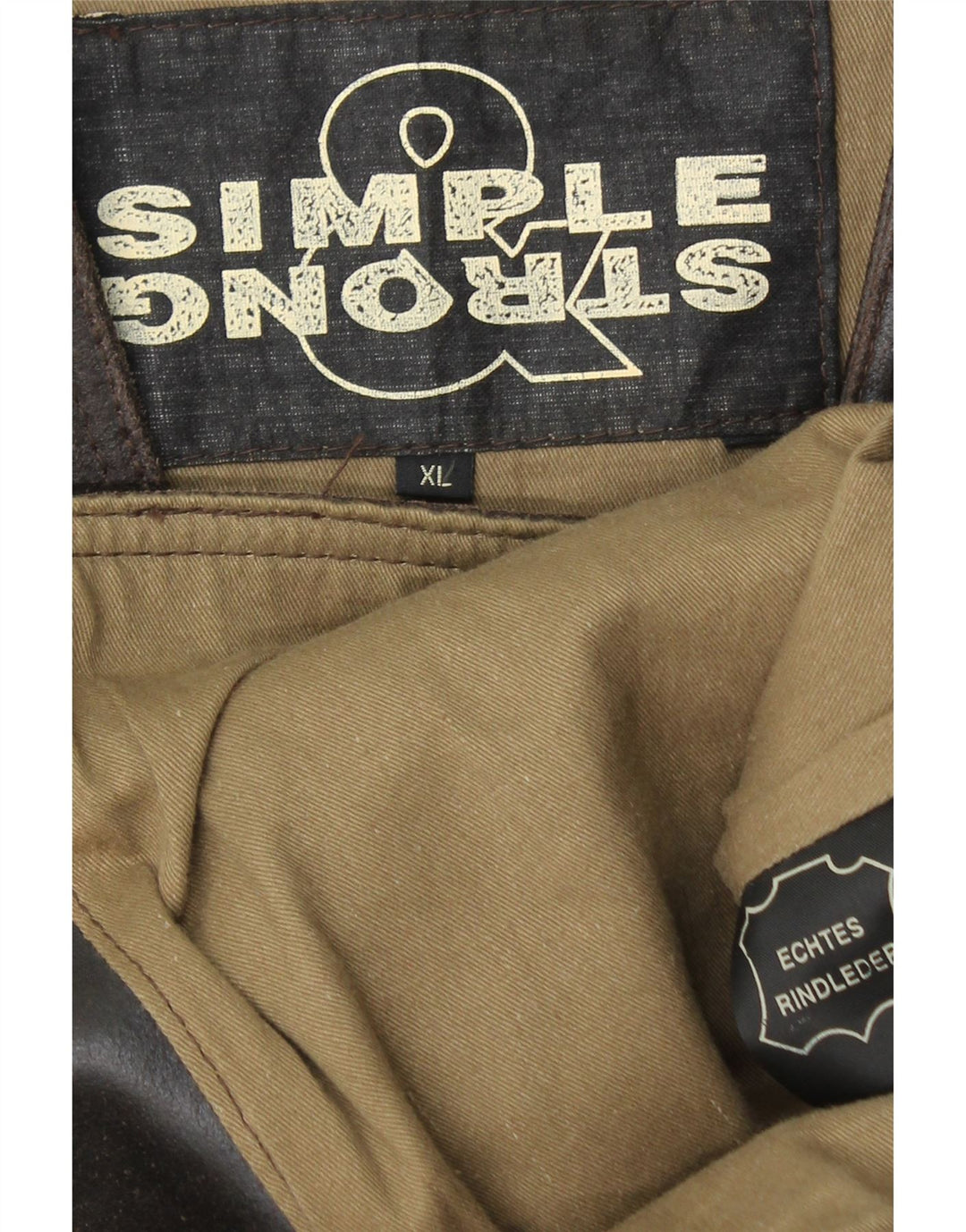 VINTAGE muški kožni prsluk XL smeđa koža