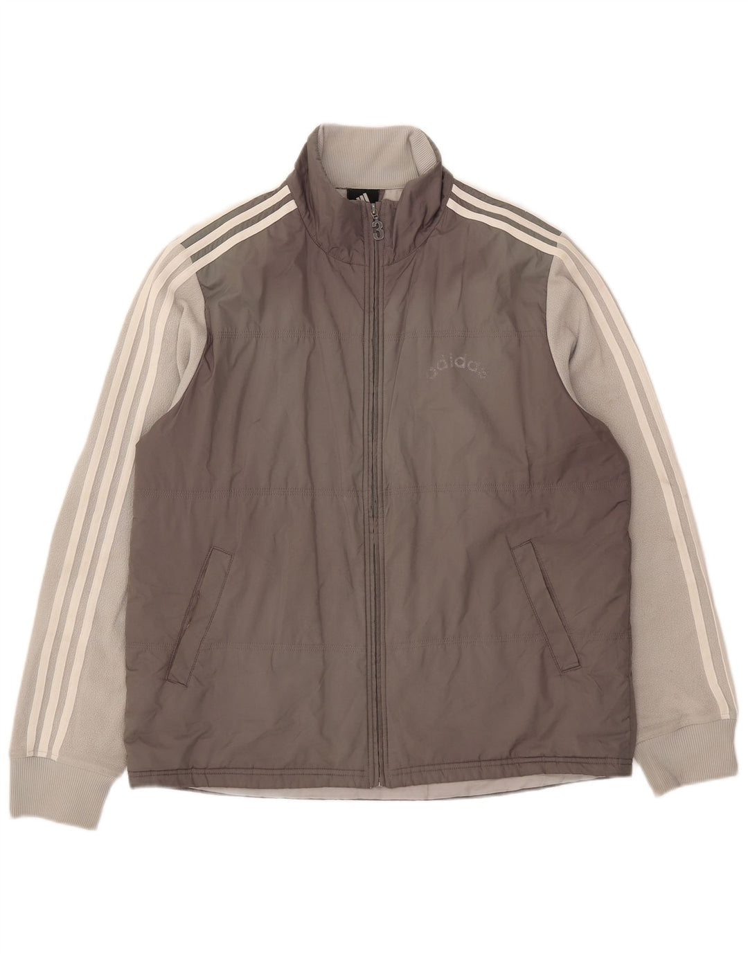 Adidas muška podstavljena jakna UK 40 Large Grey Colourblock poliester