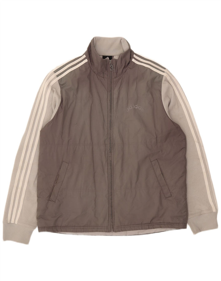 Adidas muška podstavljena jakna UK 40 Large Grey Colourblock poliester