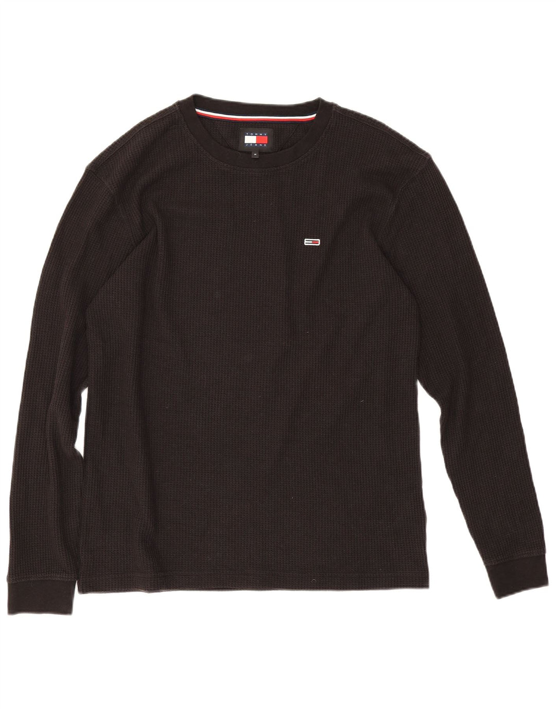 Tommy Hilfiger muška majica dugih rukava srednje crne pamučne boje