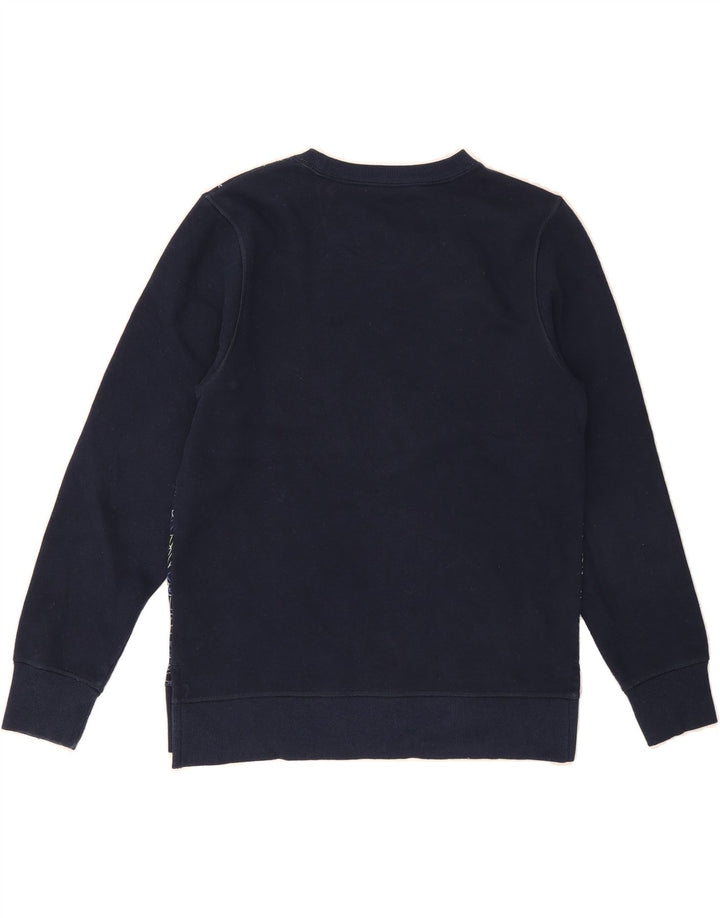 CONVERSE Boys Sweatshirt Jumper 12-13 Years Large Navy Blue Camouflage Vintage Converse and Second-Hand Converse from Messina Hembry 