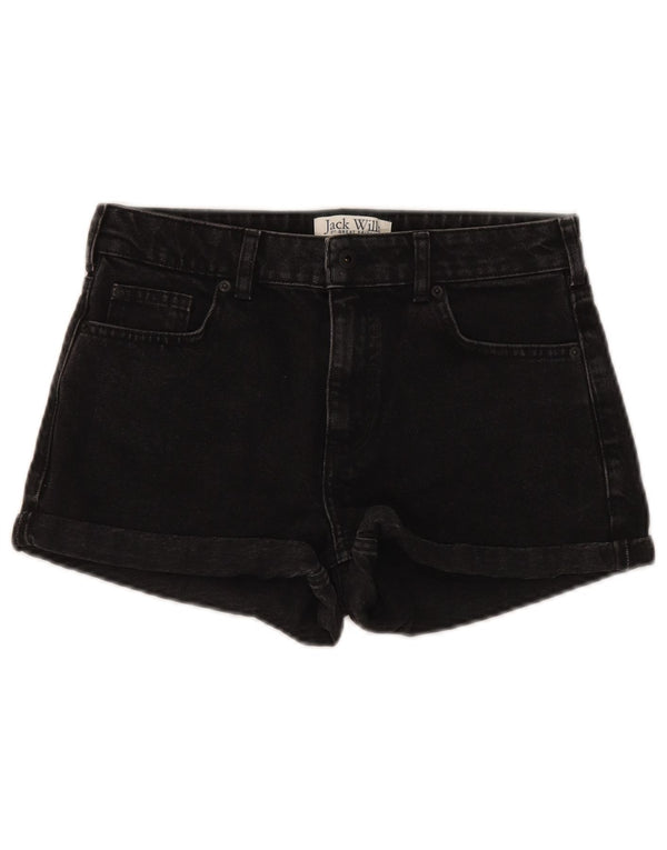 Jack Wills ženske traper kratke hlače UK 8 male W28 crni pamuk