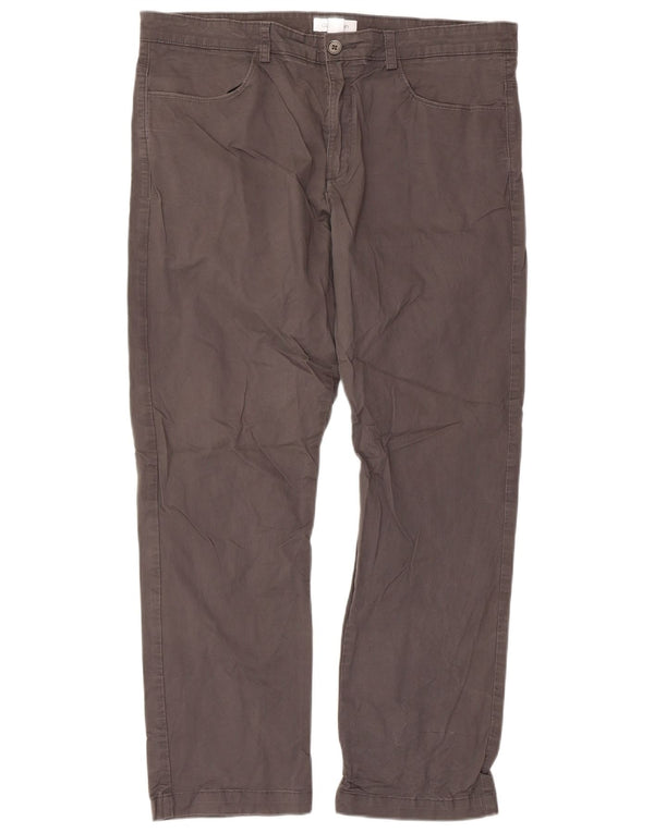 CALVIN KLEIN Muške ravne ležerne hlače W36 L30 Sivi pamuk