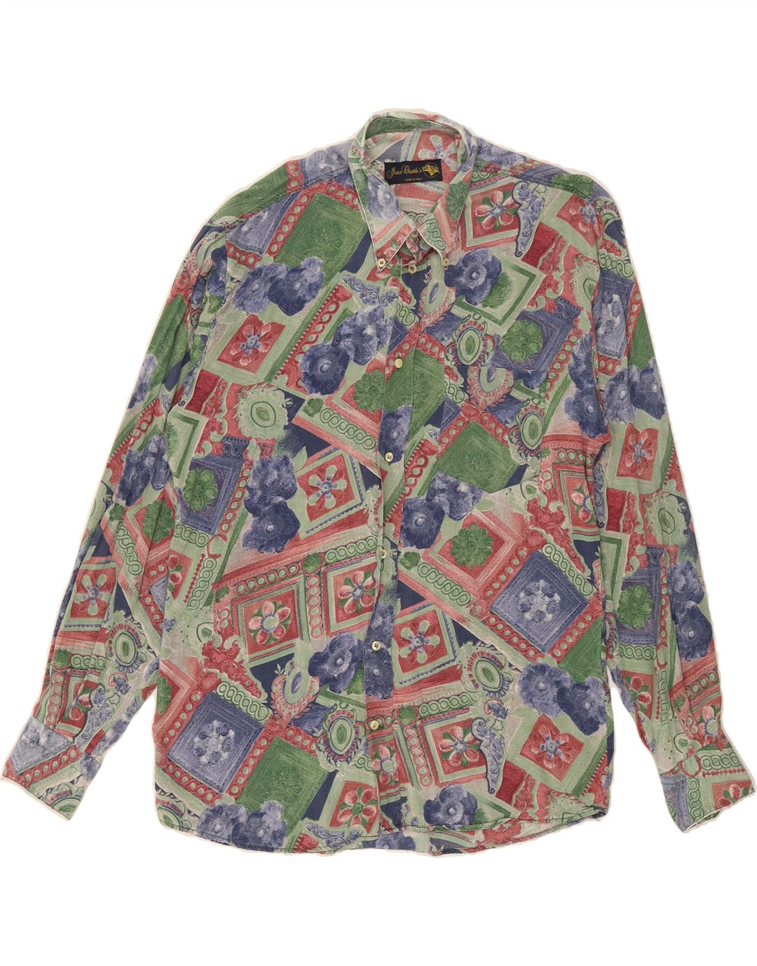 VINTAGE Mens Shirt Large Multicoloured Floral Vintage Vintage and Second-Hand Vintage from Messina Hembry 