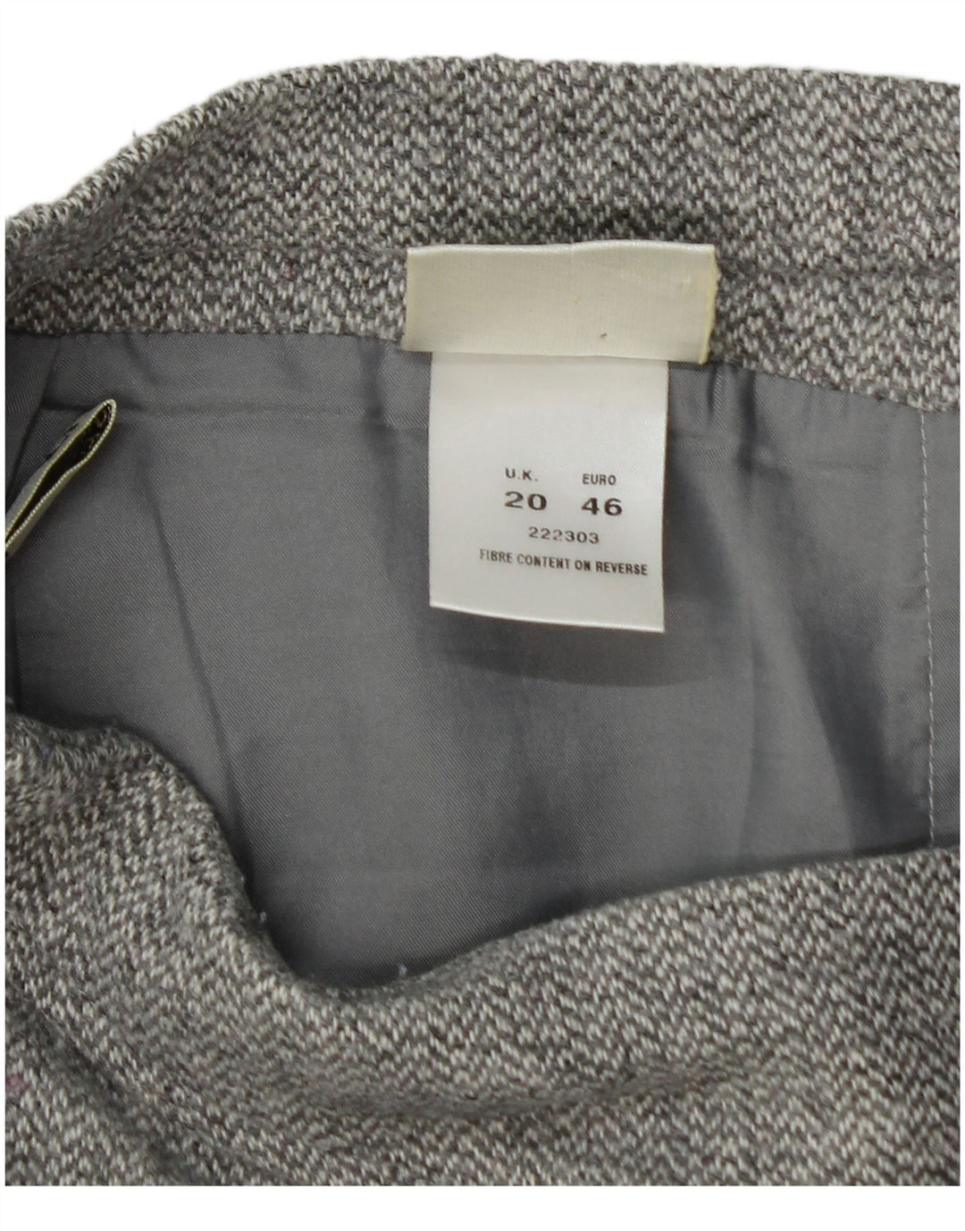 EASTEX ženska suknja za trubu UK 20 2XL W40 siva riblja kost poliester