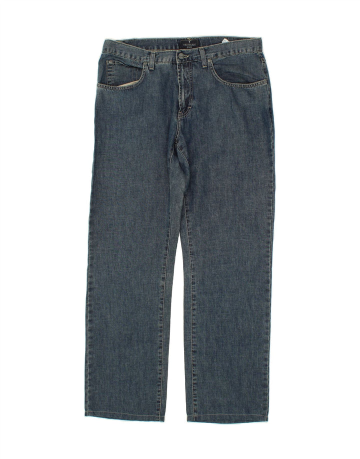 TRUSSARDI Womens Straight Jeans W35 L31 Blue Cotton Vintage Trussardi and Second-Hand Trussardi from Messina Hembry 