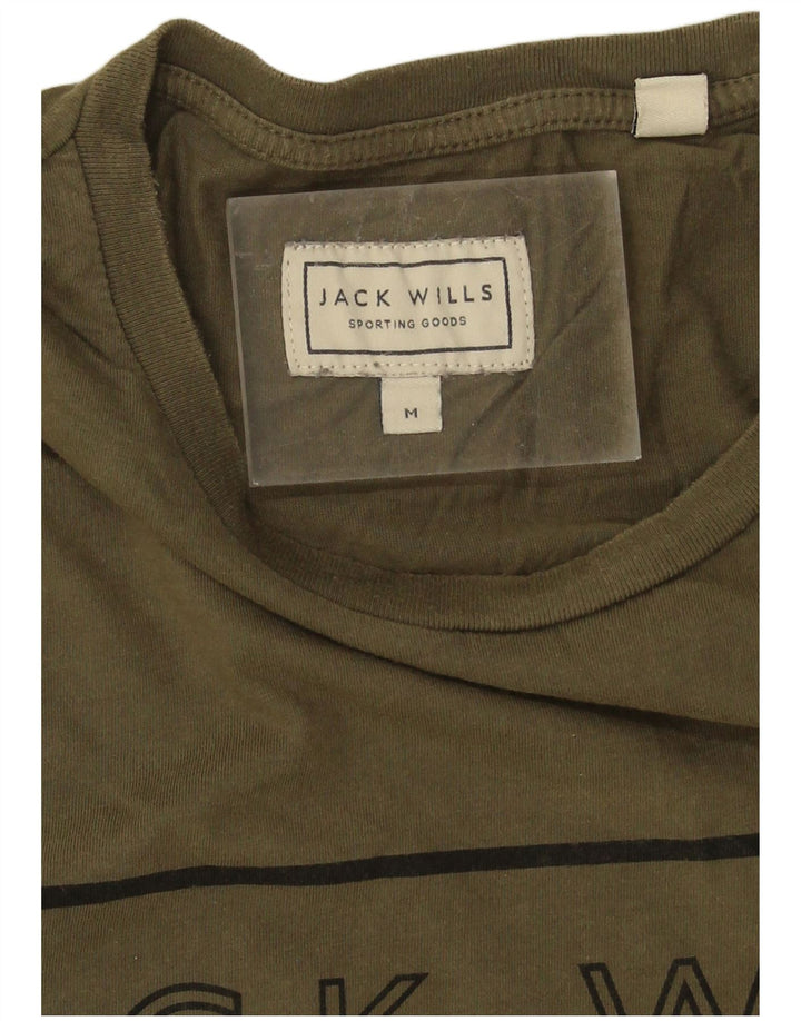 Jack Wills Muška majica kratkih rukava s grafičkim motivima, srednji kaki pamuk