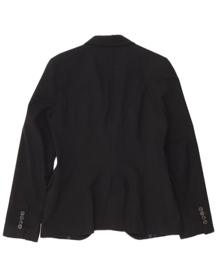 ZARA Womens 1 Button Blazer Jacket EU 38 Small Black
