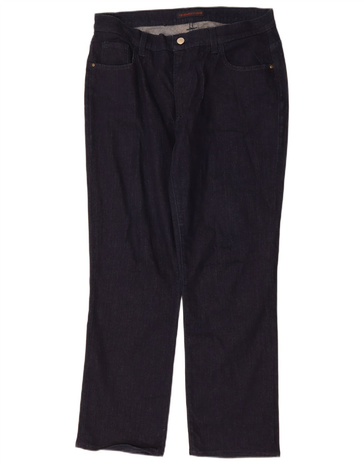 Trussardi ženske ravne traperice IT 48 XL W34 L28 tamnoplavi poliester