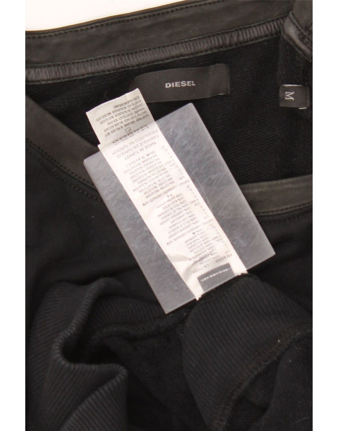 DIESEL Ženska džemper haljina UK 12 Pamuk srednje crne boje