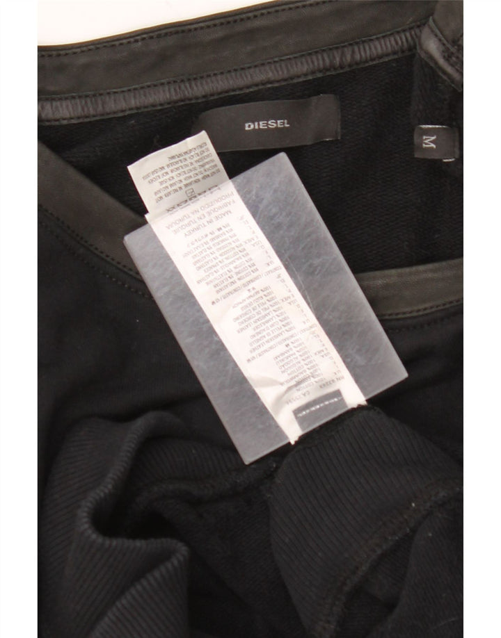 DIESEL Ženska džemper haljina UK 12 Pamuk srednje crne boje