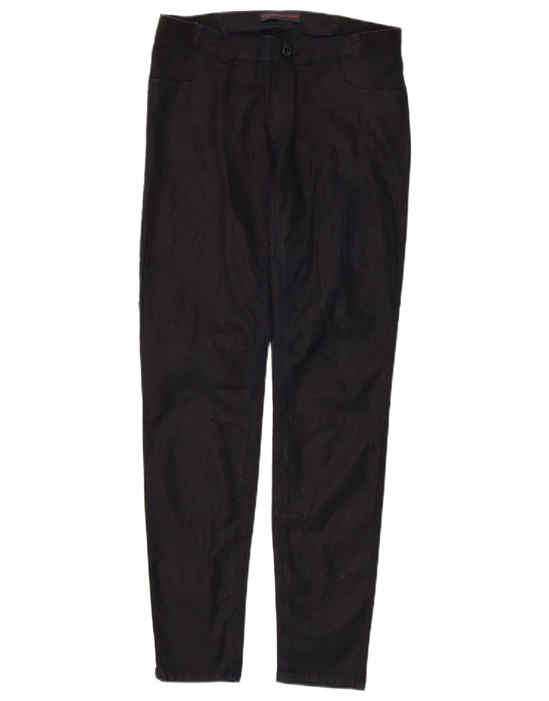 TRUSSARDI ženske uske ležerne hlače velike W32 L30 tamnoplavi pamuk