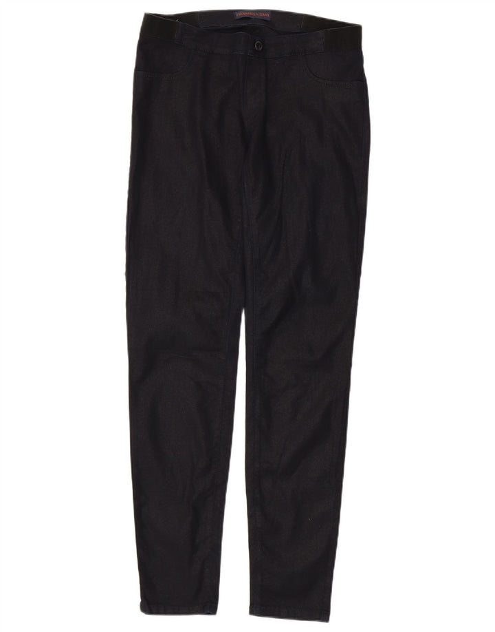 TRUSSARDI ženske uske ležerne hlače velike W32 L30 tamnoplavi pamuk