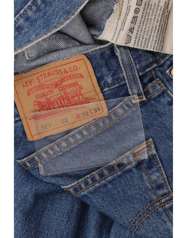 Levi's muške 521 ravne traperice W32 L32 plavi pamuk