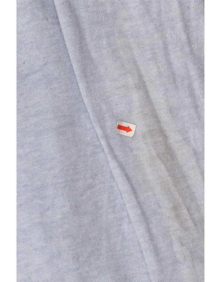 ZARA ženski dugi otvoreni kardigan pulover UK 14 velika plava viskoza