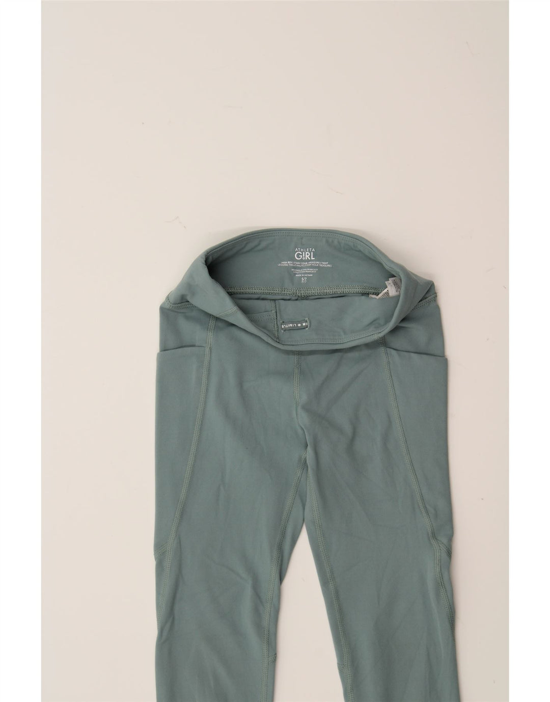 ATHLETA Girls Leggings 6-7 Years  Blue Nylon Vintage Athleta and Second-Hand Athleta from Messina Hembry 