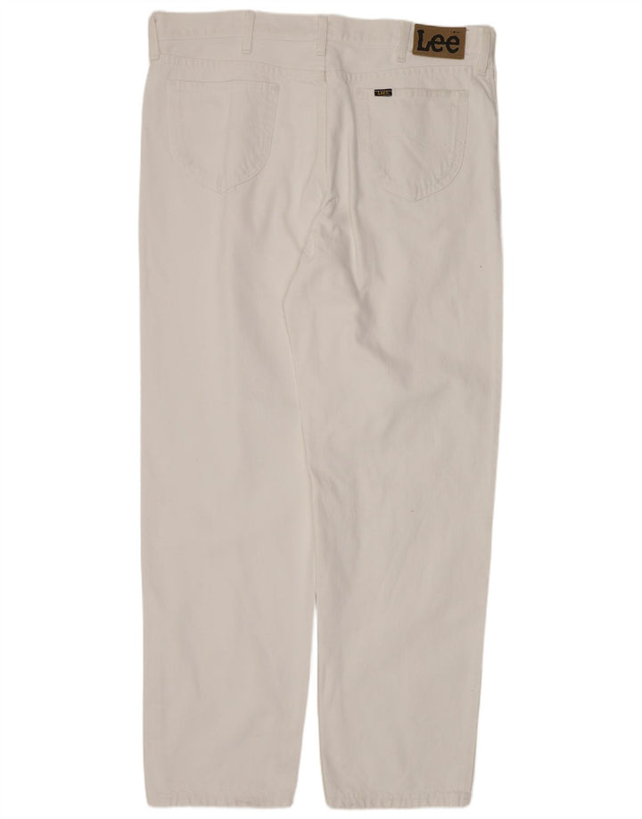 LEE Mens Kansas Straight Jeans W40 L34 Bijeli pamuk