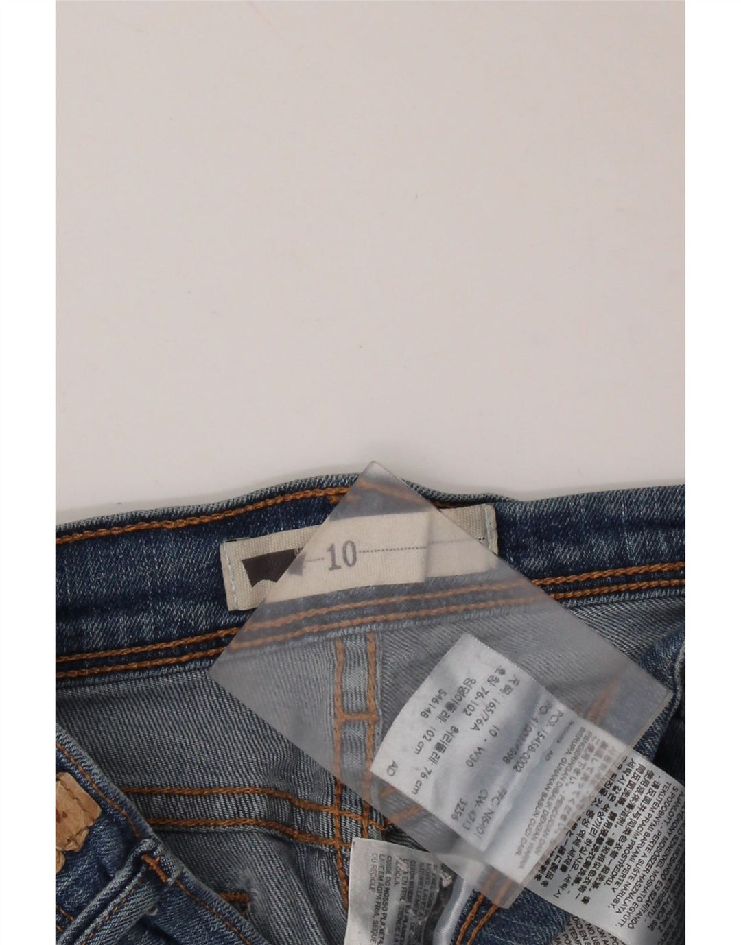 LEVI'S Ženske traper kratke hlače srednjeg rasta US 10 srednje W30 plavi pamuk