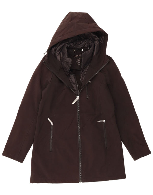 CALVIN KLEIN Ženska vjetrovka s kapuljačom UK 14 srednje crni poliester