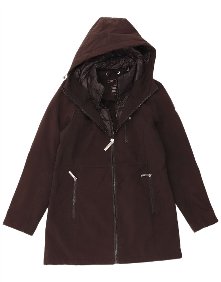 CALVIN KLEIN Ženska vjetrovka s kapuljačom UK 14 srednje crni poliester