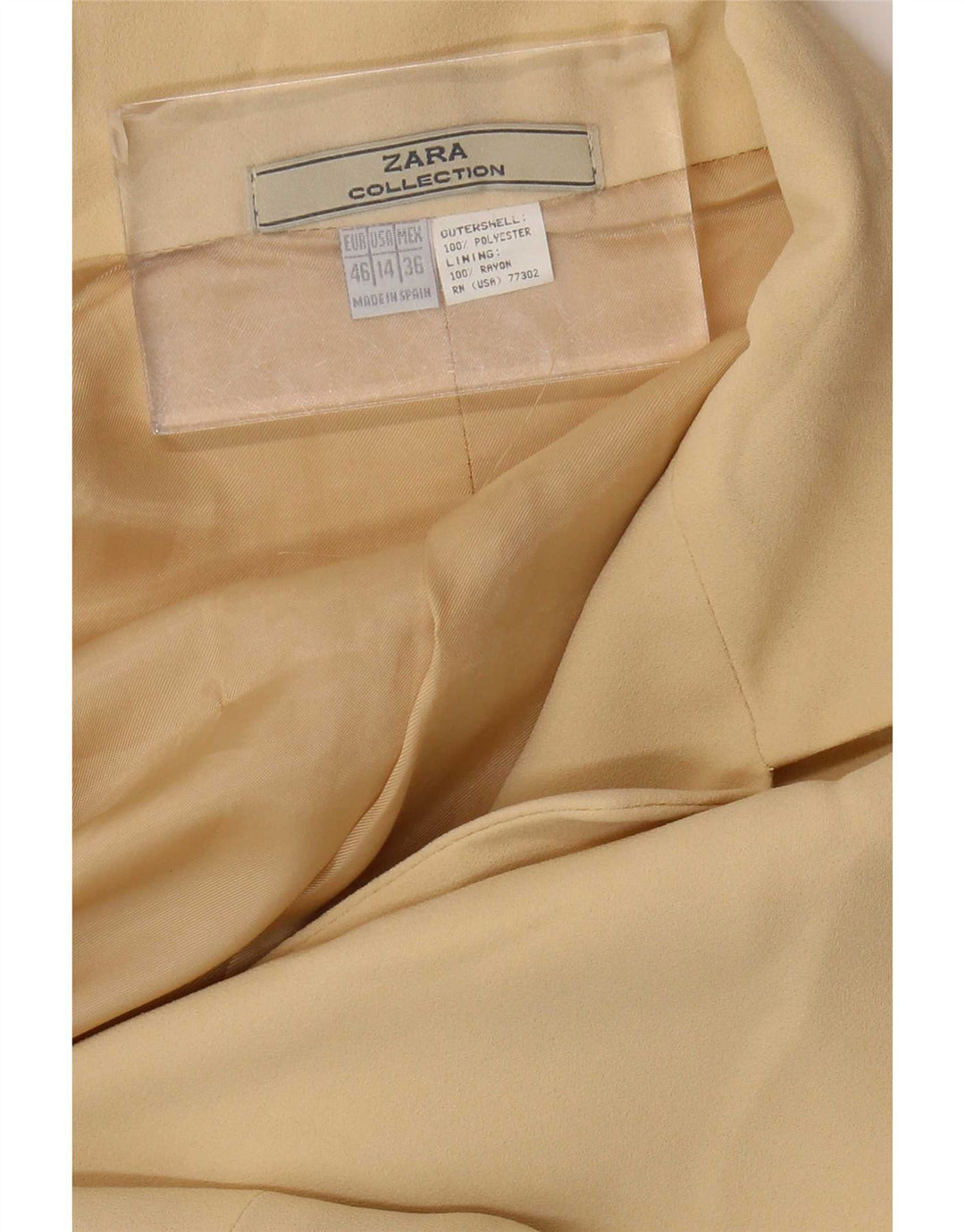 Zara ženski sako sa 2 gumba US 14 XL bež poliester