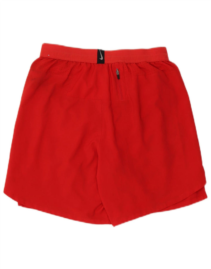 Nike Ženske Dri Fit Sportske kratke hlače UK 8 male crvene poliesterske