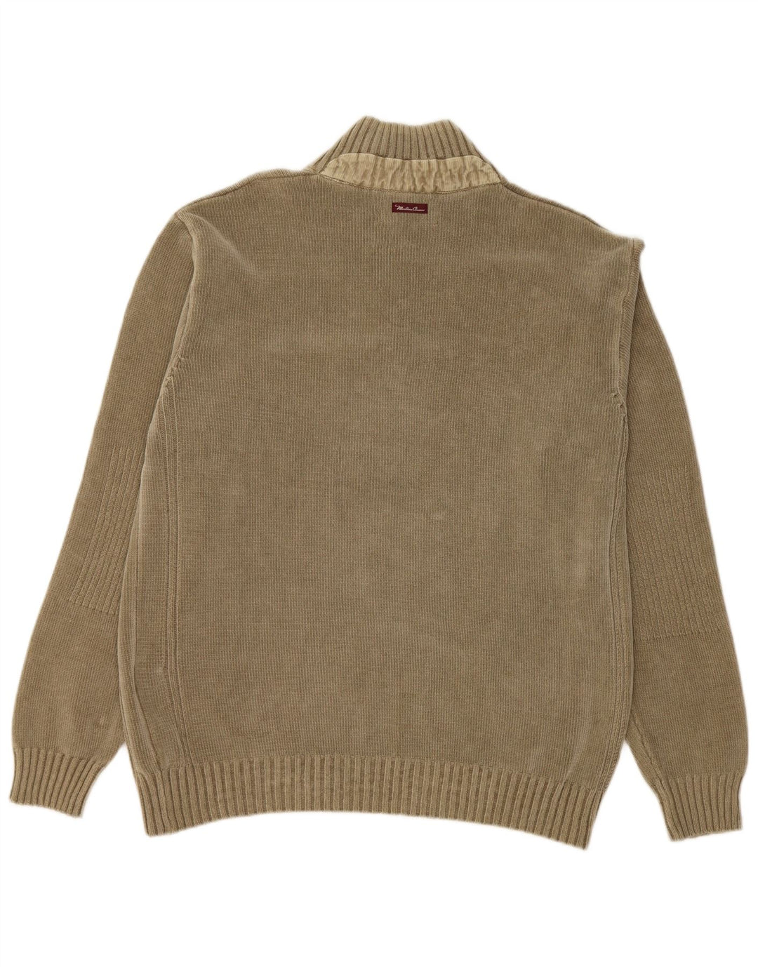 MARLBORO CLASSICS muški džemper s dugmadima i ovratnikom XL kaki pamuk