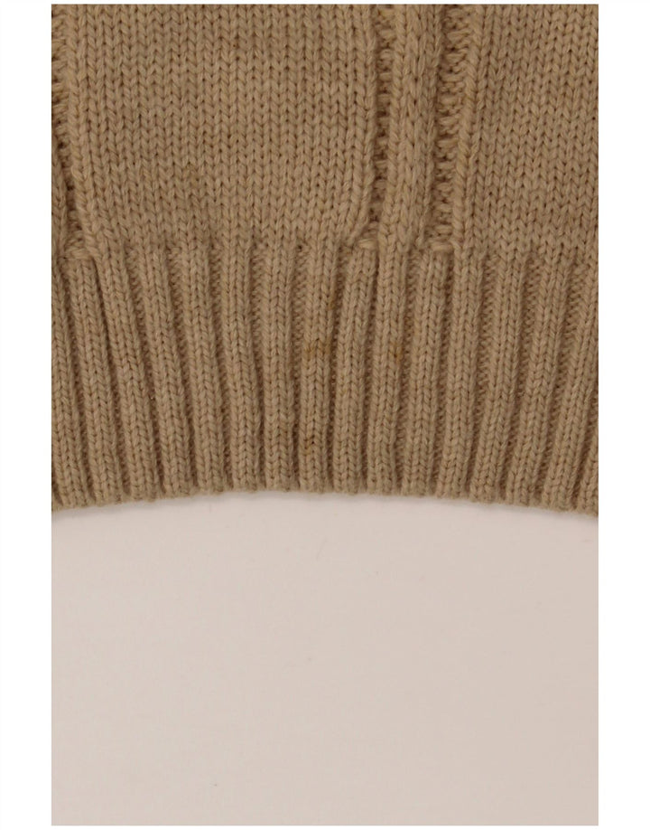 VINTAGE muški pulover s rol izrezom IT 52 veliki bež poliakril