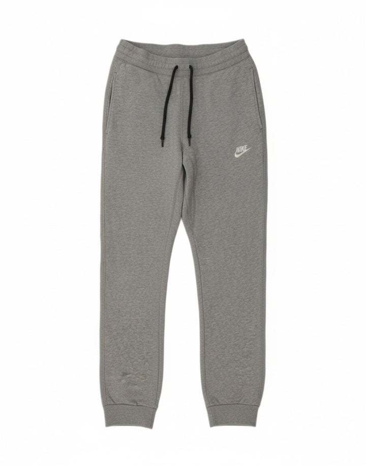 NIKE Mens Tracksuit Trousers Joggers Small  Grey Cotton