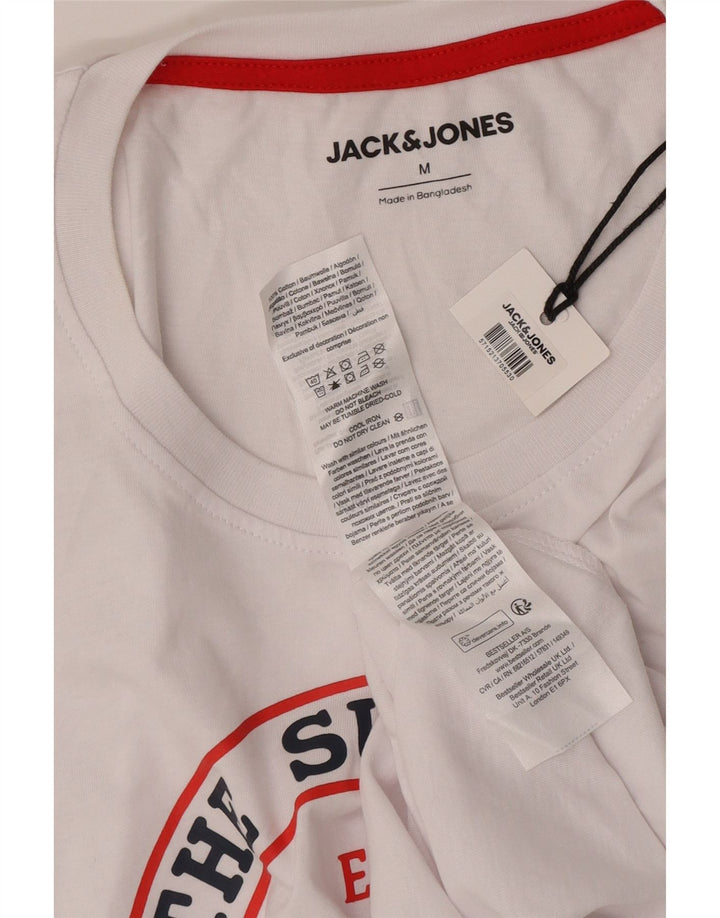 Jack & Jones muška majica kratkih rukava srednje veličine, bijeli pamuk