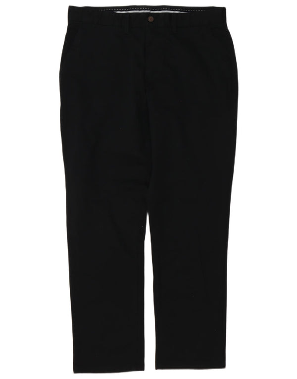 Crew Clothing Muške ravne chino hlače W34 L30 crni pamuk